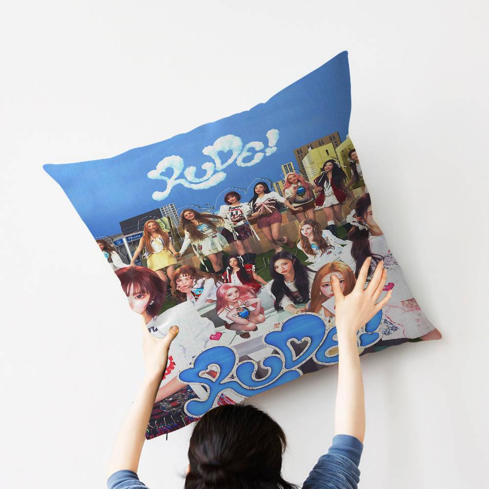 H2H H-Heart2Heart Kpop Style Pillow Anime Pillow Sofa Bed Head Pillow Cover Cushion Cover 45X45 Cm Fashion