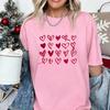 Maycaur Fashion Unisex T Shirt Love Heart Printed T Shirt Casual Red Tops 90s Valentines Shirt Female Harajuku Graphic Tshirt