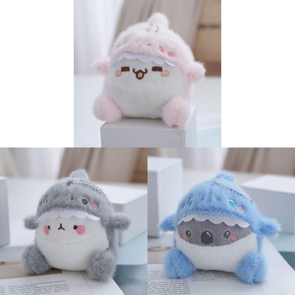 Plush Shark Keychain With Cute Expression For Backpack Decor And Kids Gifts