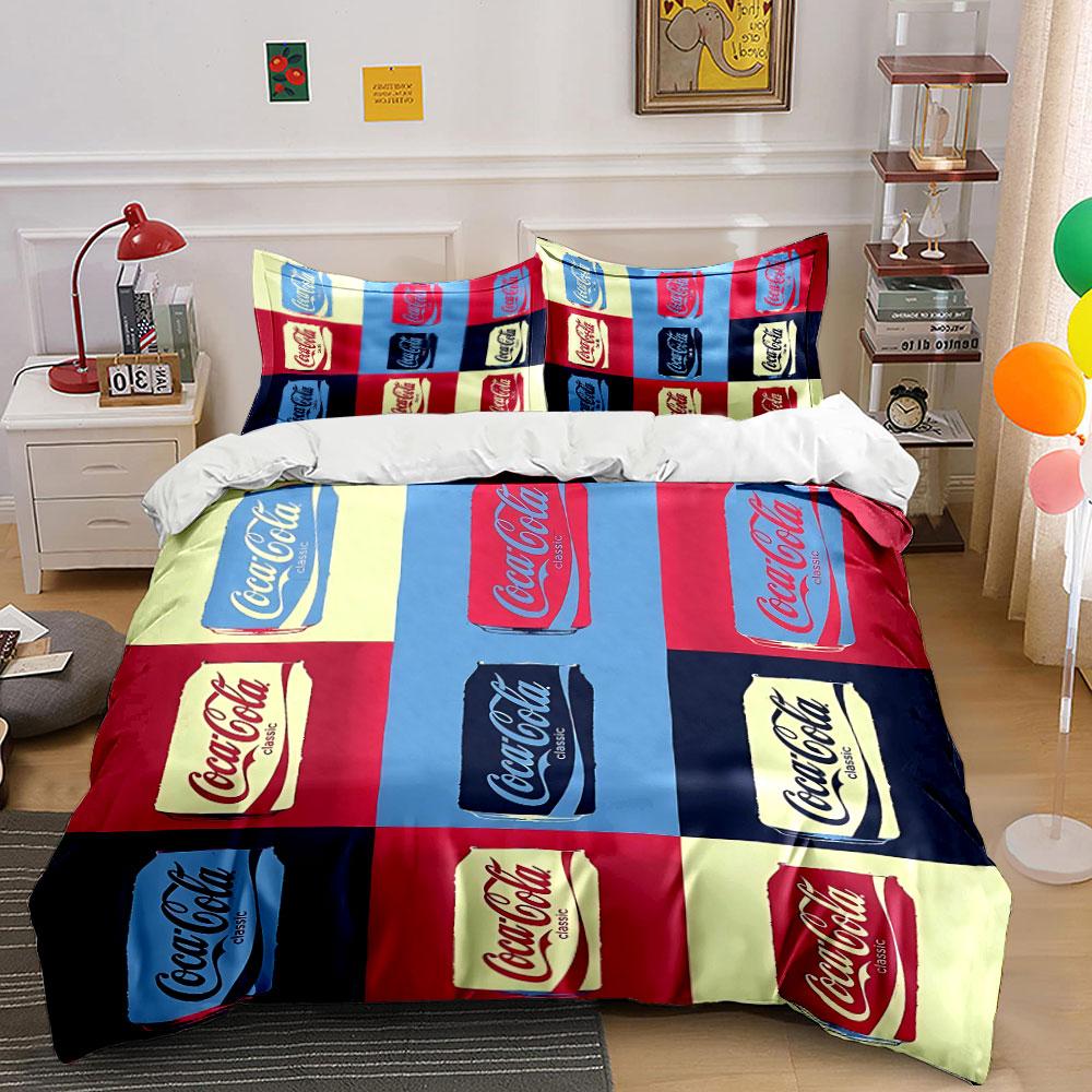 Pop Art Soda Can Design Bedding Duvet Cover Set Duvet Cover Pillowcases (1*Duvet Cover 2*Pillowcases, without duvet insert)