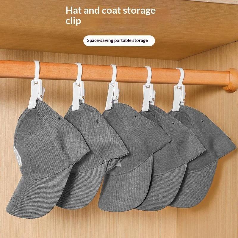 5er-Pack Kunststoff-Hängeclips 360 Grad drehbare Haken Rutschfester Griff Für Schrankorganisation Kleidung Socken Hüte Handtücher