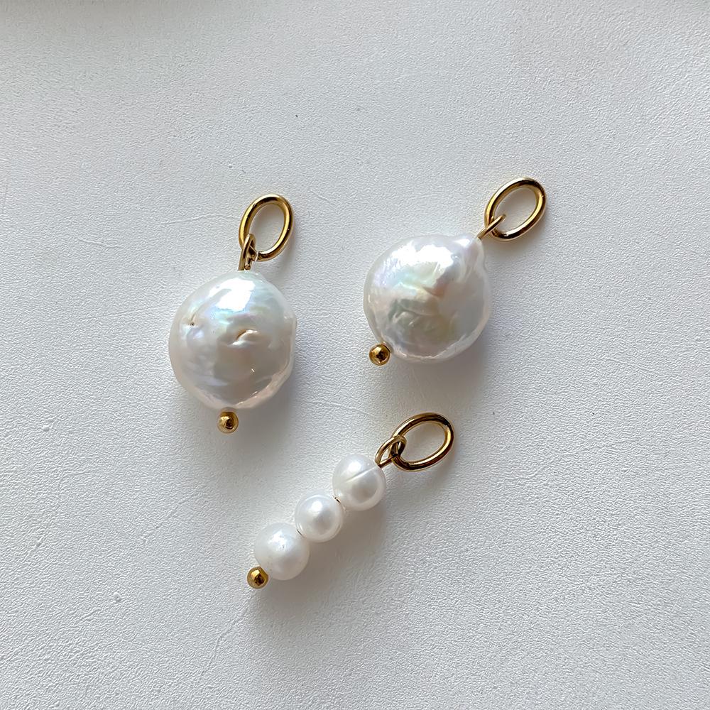 eManco Stainless Steel Vintage Freshwater Pearl Irregular Pendant