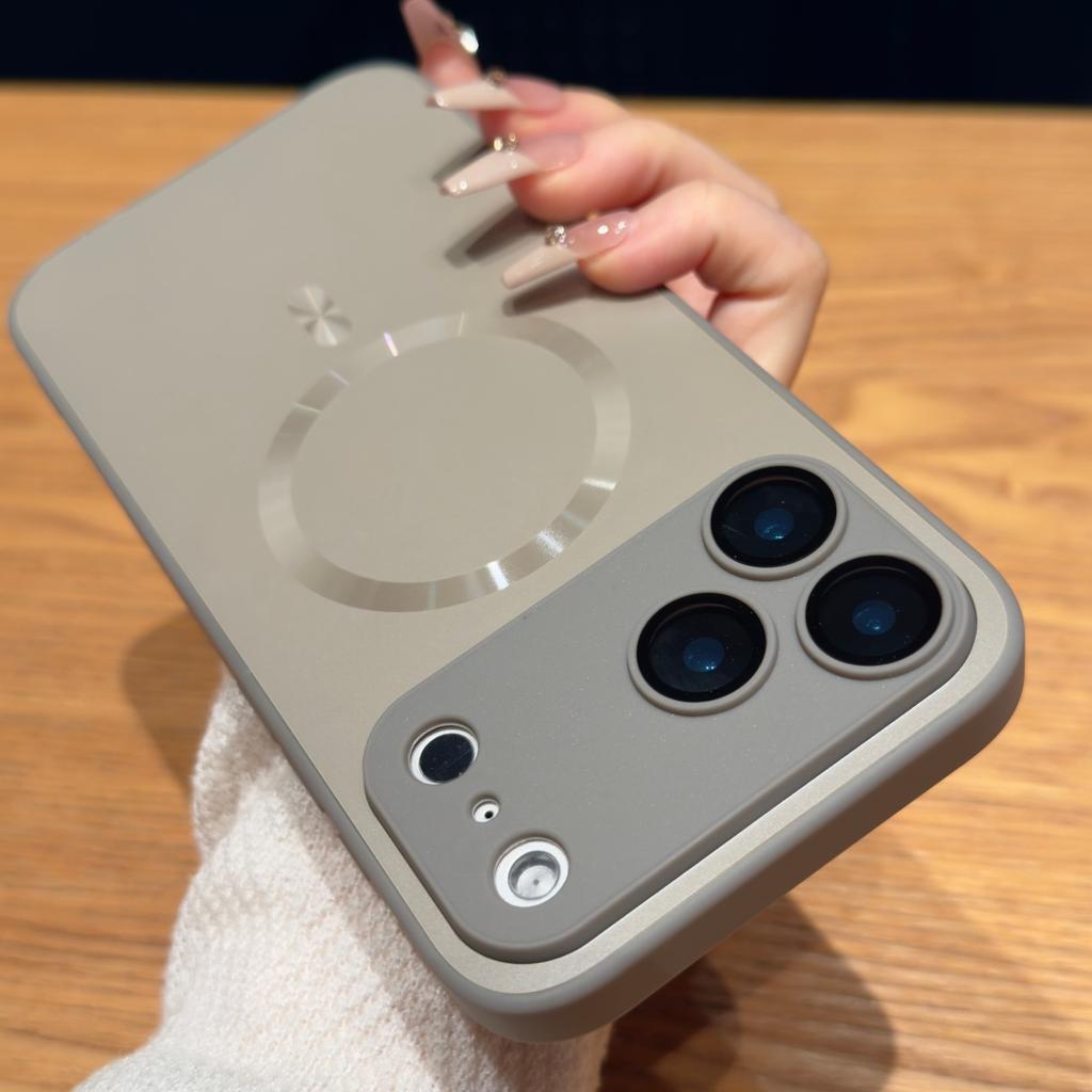 AG Nano Frosted Glass Lens Magnetic Case For iPhone 17 16 15 14 Plus 13 12 11 Pro Max For Magsafe Wireless Charge Cover