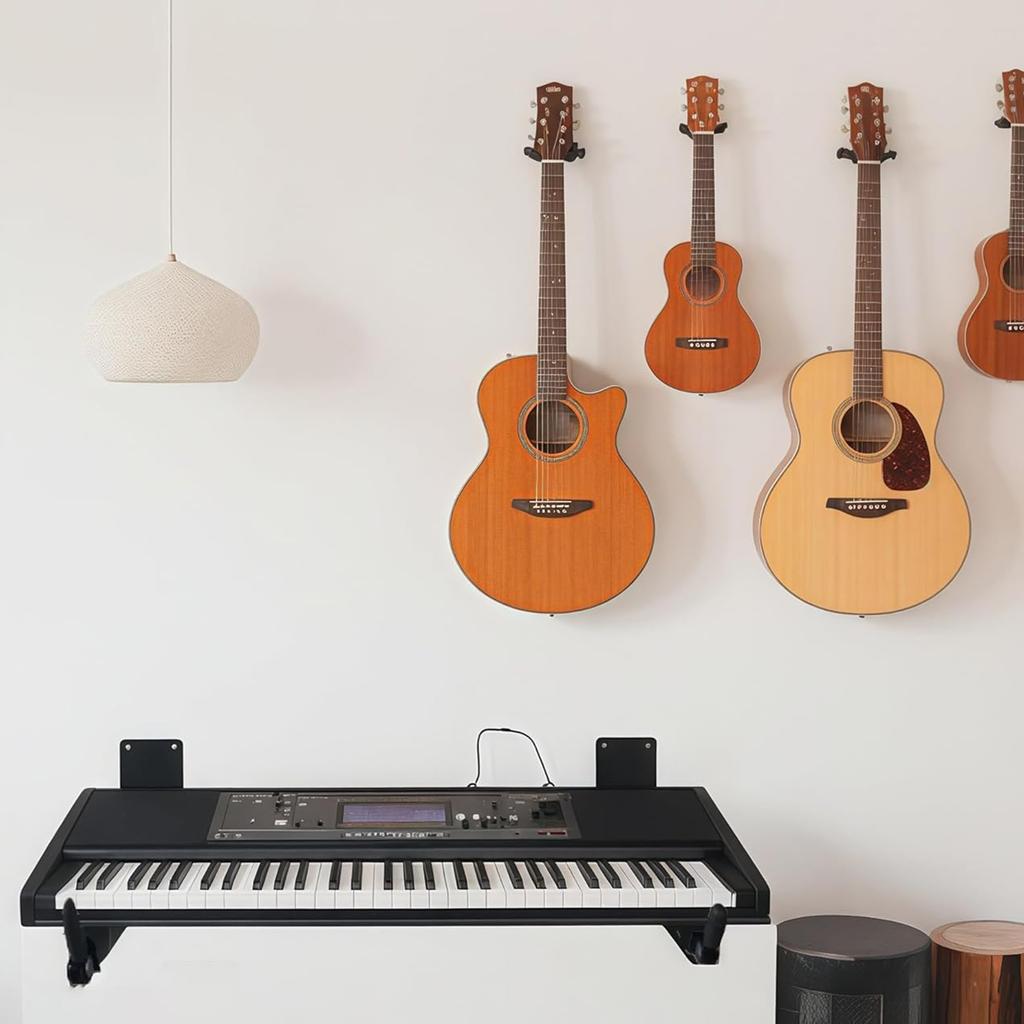Electronic Piano Stand Adjustable Wall Mount Rack for Electric Guitar Banjo Storage Organizer Keyboard Accessories