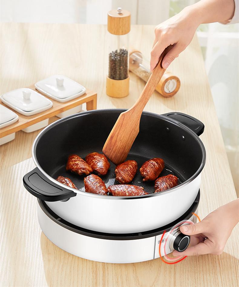 220V 5L Elektryczny Garnek Hot Pot Dzielony Wielkopojemny Wielofunkcyjny Garnek do Gotowania Maszyna do Smażenia i Gotowania Wtyczka EU/AU/UK/US