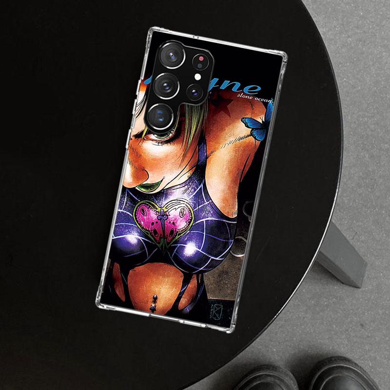 JoJo's Bizarre Adventure Jolyne Cujoh Phone Case Cover for Samsung Galaxy S26 S25 Edge S24 S23 Ultra S22 Plus S21 FE S20 + Art C