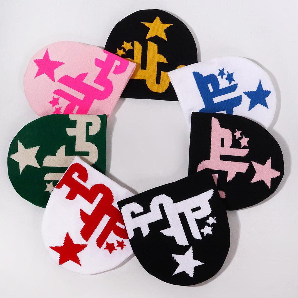 Knit Hat With Alphabet Pattern For Streetwear And Warmth In Autumn