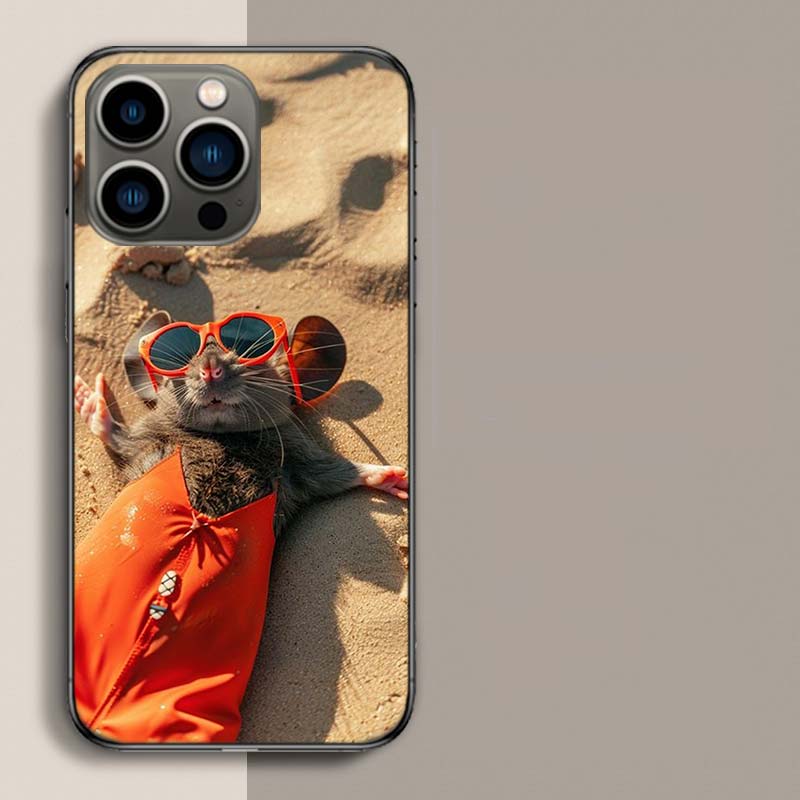 Cute Hamster Phone Case For Iphone 17 Air 15 Pro 14 Plus 16 Pro Max 12 13 Mini 11 16E X XS Cover Cute Fundas