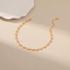 Women Minimalist 18k Gold Plated Heart Link Ankle Bracelet