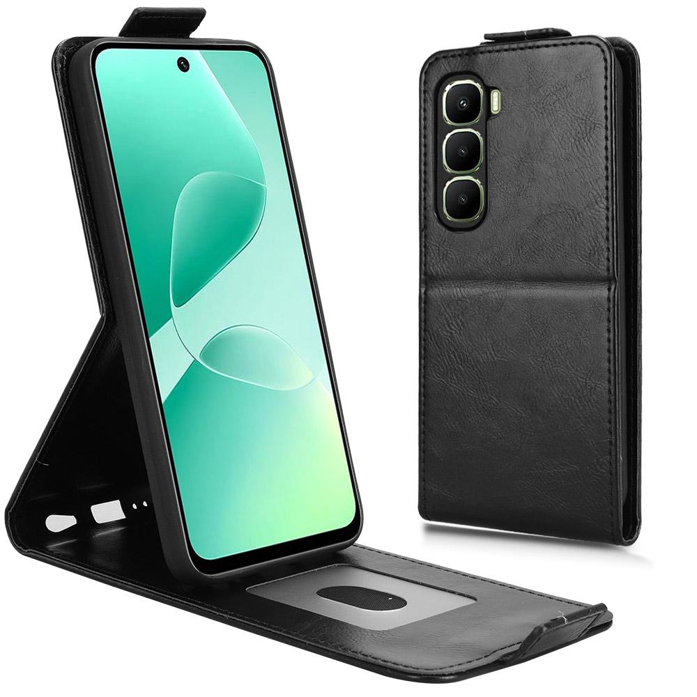 For Infinix Hot 60i 4G/Hot 60 5G Stand Case Magnetic Clasp Vertical Flip Leather Phone Cover with Card Holder