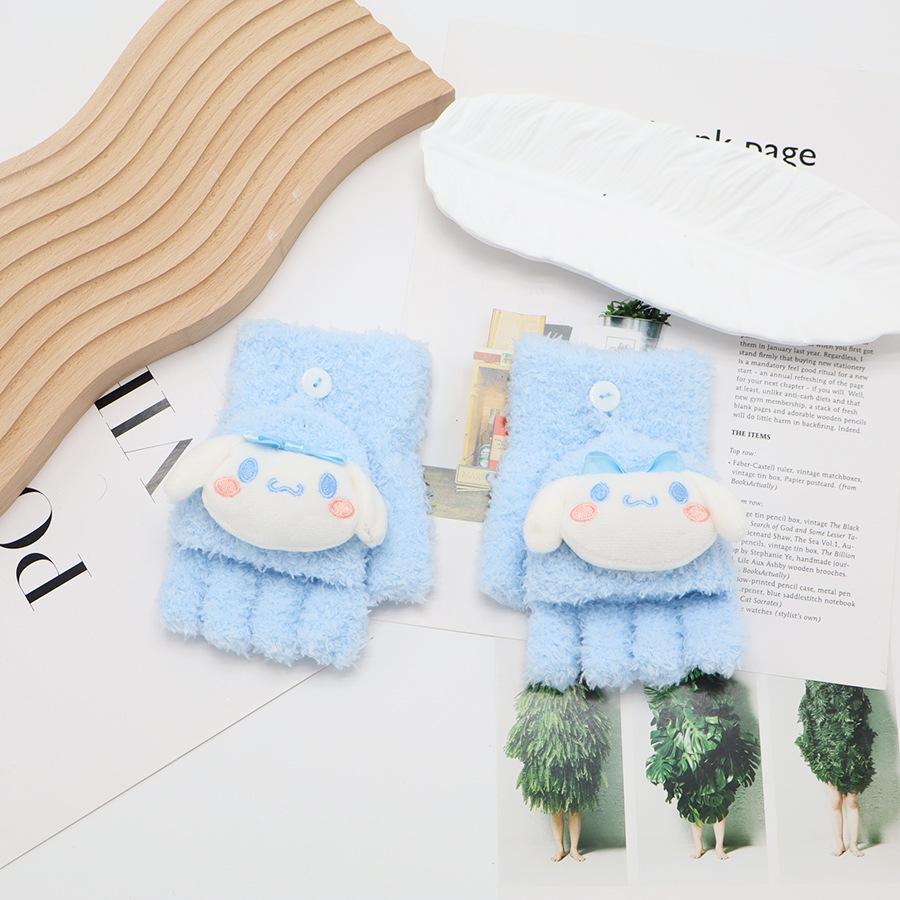 Kids' Winter Fingerless Flip-Top Writing Gloves – Warm Half-Finger Gloves for Boys & Girls