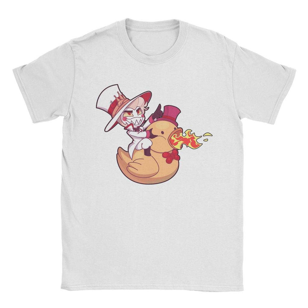 Lucifer from Hazbins Hotels Men's T Shirts Vintage Tee Shirt Short Sleeve O Neck T-Shirts 100% Cotton Birthday Present Clothes