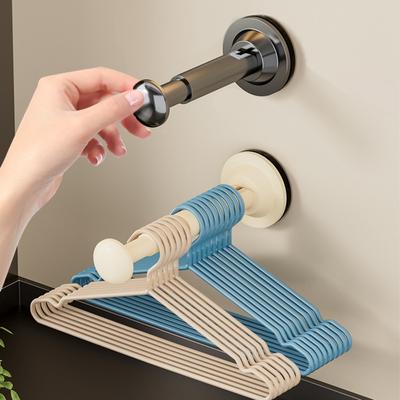 Space Saver Suction Cup Hanger Organizer, Hanger Storage Rack for Dryer/Washing Machine.Holding Perfect for Laundry Room,Bedroom,Bathroom Wall