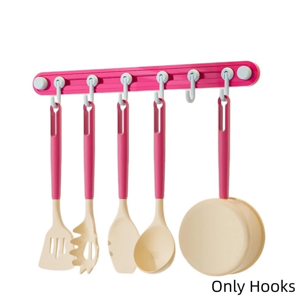Non-Marking Suction Cup Hooks Plastic Kitchen Storage Hooks Practical Towel 6 Head Hooks  Bathroom