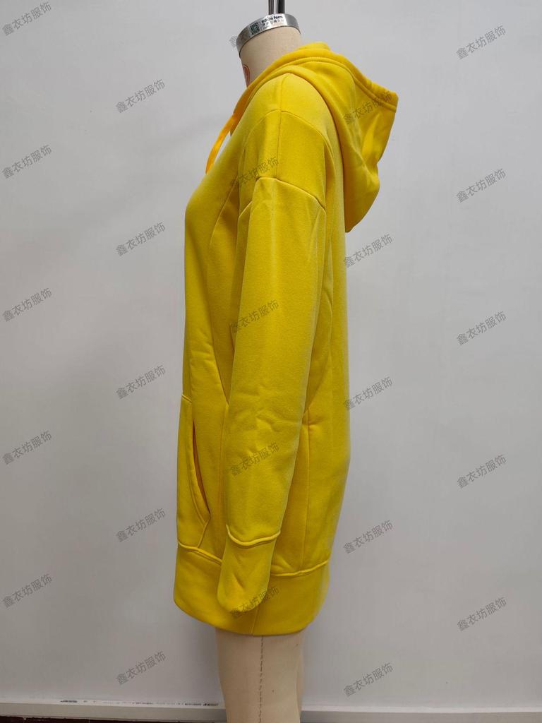 2025 Influencer Autumn/Winter Women's Solid Color Loose Fleece Hoodie