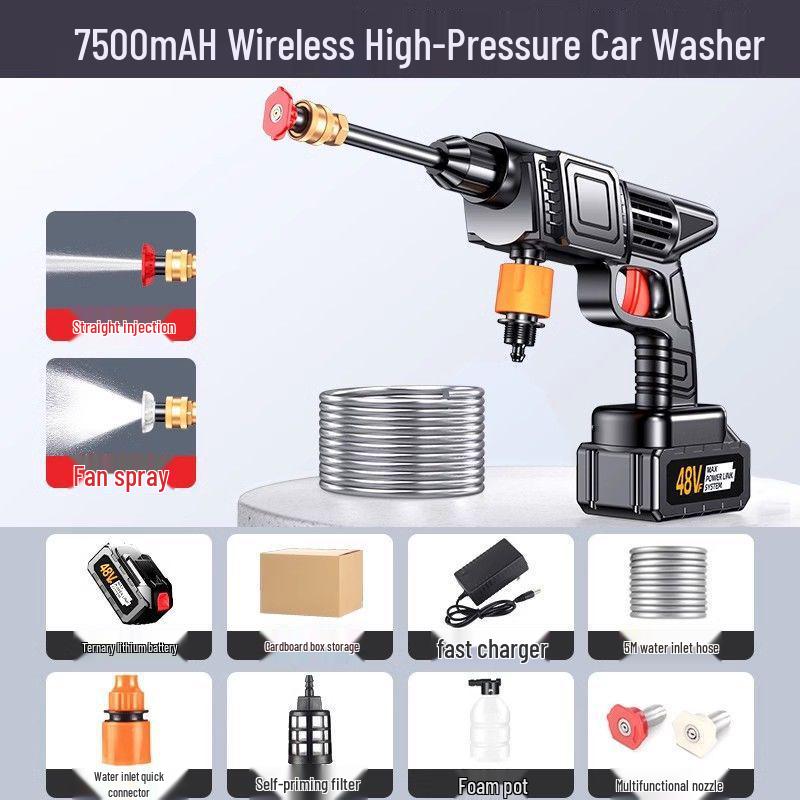 Cordless High-Pressure Car Washer with Rechargeable Battery