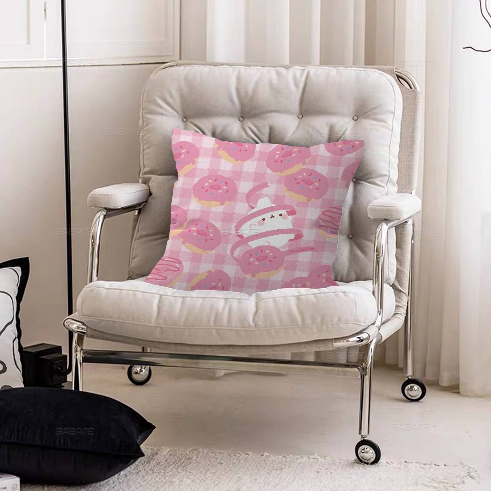 Cute Rabbit Mmolang Pillow Cushion Cover Pillowcase Living Room Sofa Home Decor Customized