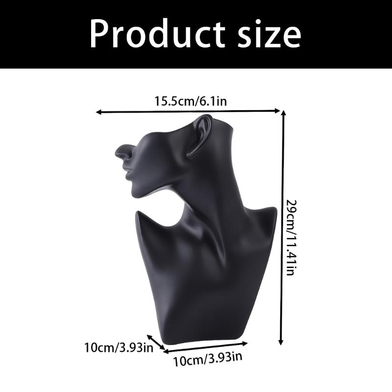 Versatile Mannequin Necklace Earring Ring Holder for Home and Shop Jewelry Presentation Featuring PVC Build