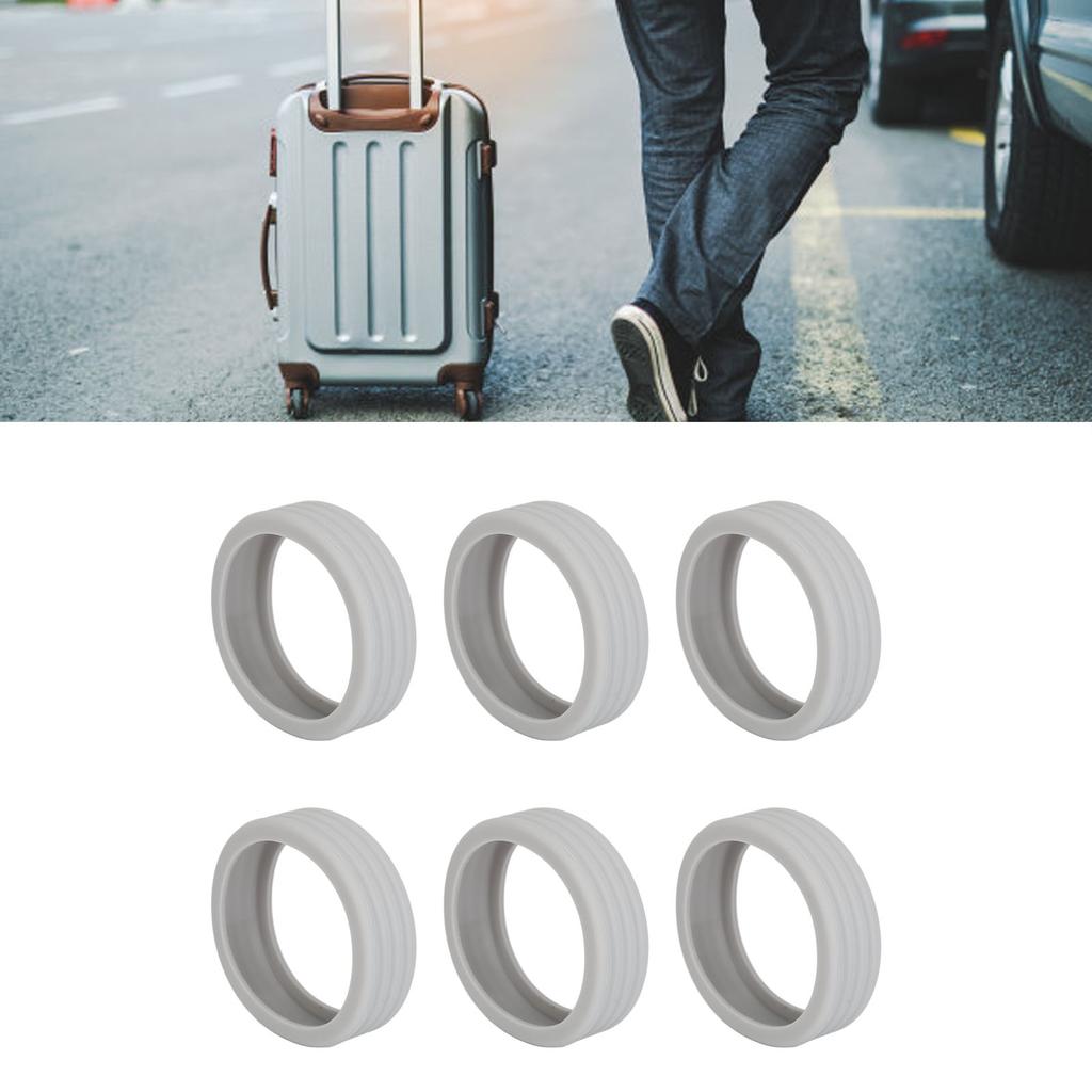 16pcs Luggage Wheel Cover Noise Reduction Vibration Damping Silicone Luggage Suitcase Castor Cover