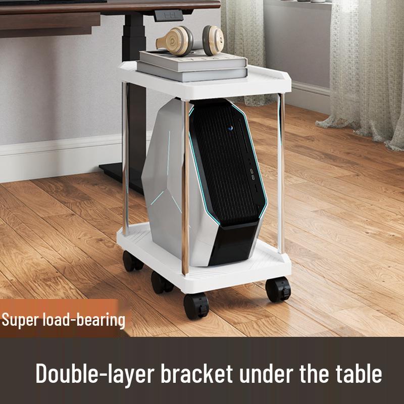 Multi-layer Mobile Storage Rack with Brakes for Office/Home