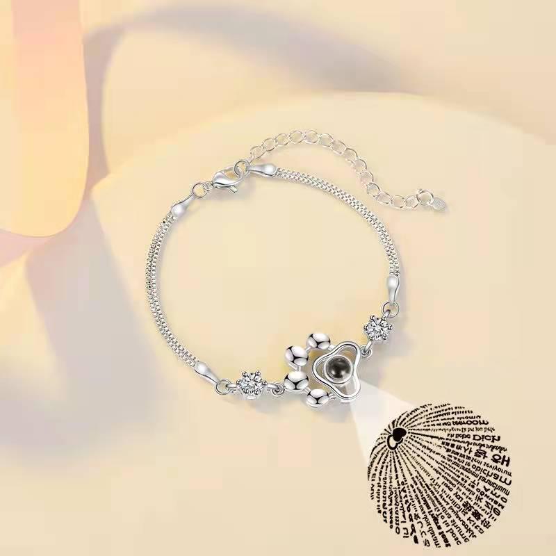 I Love You  Projection Bracelet - 100 Languages, Couples & Friendship Design