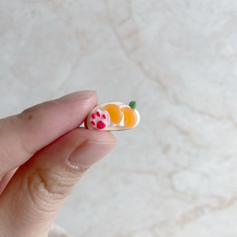 1Pcs Miniature Dollhouse Berry Ice Cream Thick Cut Toast Model Toy Fruit Bread Food Accessory For Dolls Diy Decoration Kids Gift