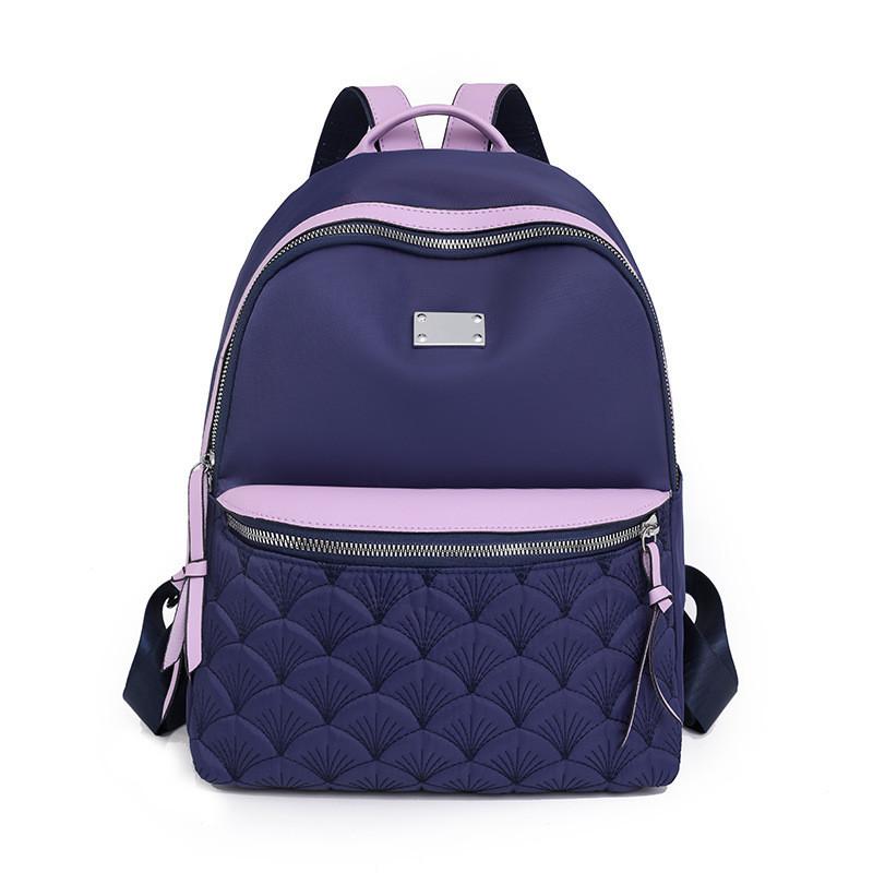 

IELGY Корейская версия женского оксфордского рюкзака, модный небольшой свежий рюкзак контрастного цвета для путешествий на открытом воздухе темно-синий