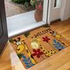 Floral Animal Welcome Doormat Quick-Dry Polyester Indoor/Outdoor Mat for Entryway Kitchen Bathroom Laundry Room Wear-Resistant