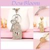 Stylish Zinc Alloy Keychain With Rhinestone Adorned Heart Shaped Design For Gifts