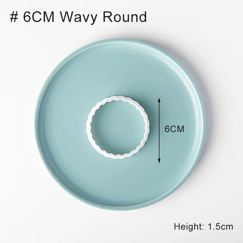 Square Arch Rectangle Cookie Cutter Mold Wavy Round Shaped Blessing Frame Fondant Cookie Cutting Die Baking Cake Decorating Tool