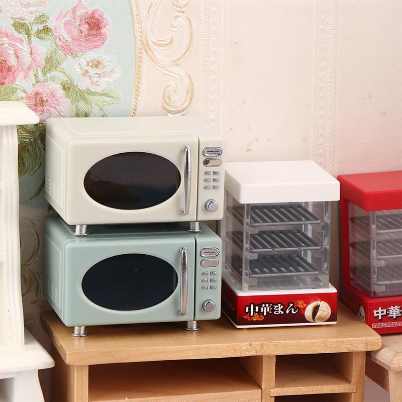 1:12 Miniaturní mikrovlnná trouba pro panenky, skříňka na chleba, napařovací box, domácí elektrický model, dekorace, hračka, doplňky pro domeček pro panenky