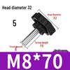 Sexpunkts gummihuvud plastvred bult handtag (M4-M12)