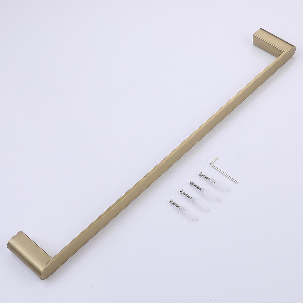 Brushed Gold Bathroom Towel Rack and Shelf Set