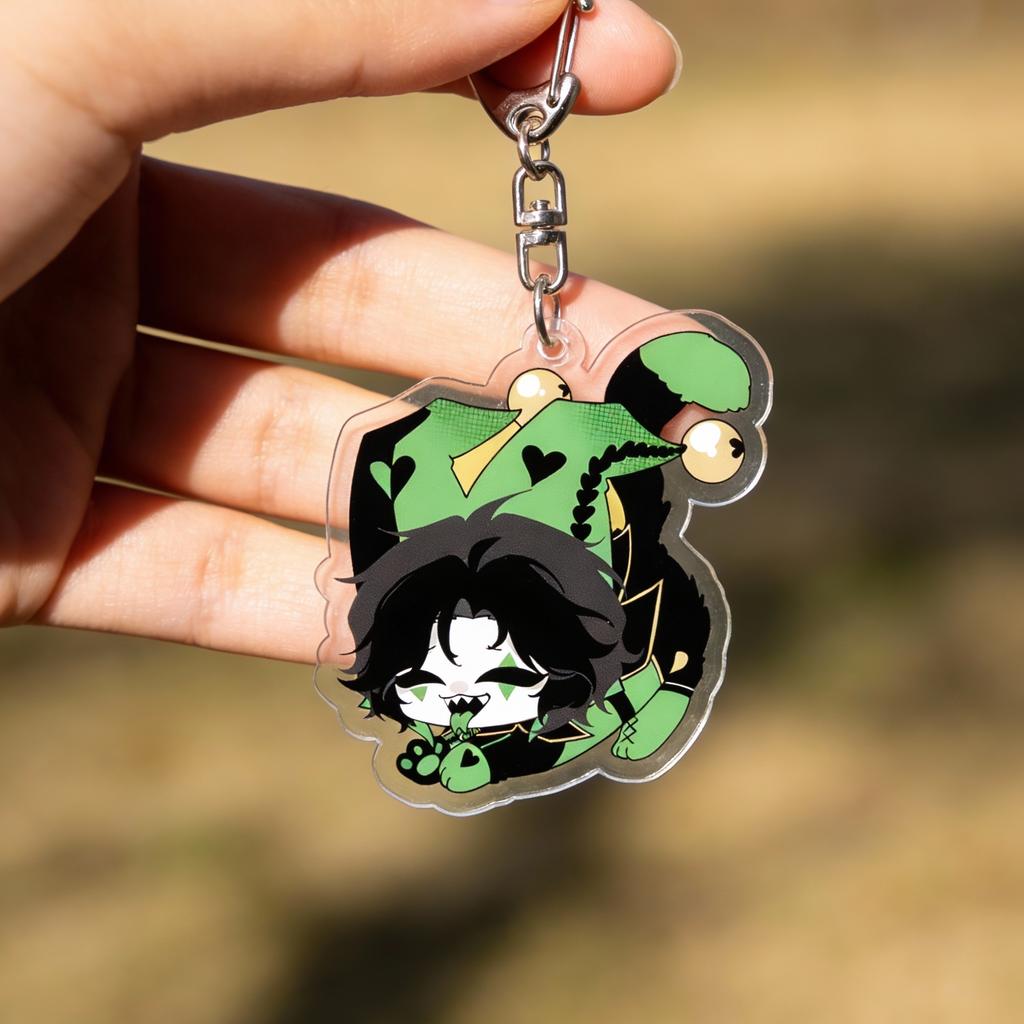 The Freak Circus Otome Game Acrylic Keychain 5.5cm Pierrot Harlequin Double-sided HD Print Collectible Desk Decor Fan Gift