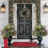 Yousheng Lighted Artificial Christmas Urn Filler Battery Powered Pre-lit Xmas Pine Trees with LED Lights And Tripod Stake Holiday Planter Filler