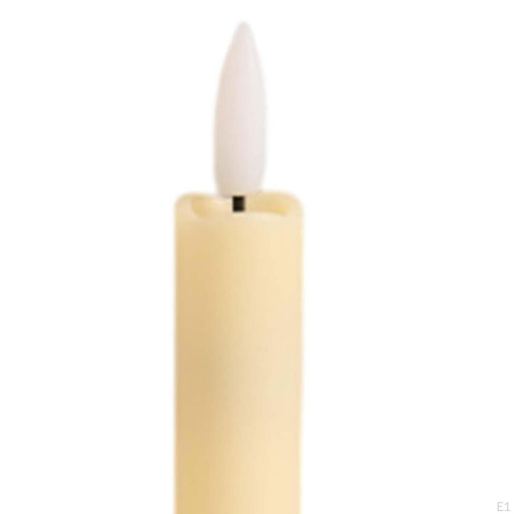 6 Pieces LED Pillar Candles 3D Wick Decoration Electric Decorative for