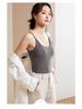 Women's Plush German Velvet Camisole with Chest Pads – Warm, Thick, One-Piece Base Top for Autumn and Winter