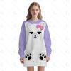 Demon Hunter of KPop Mira Cosplay Purple Sleepdress Headwear White Bear Pajama Women Sleepwear Halloween Carnival Party Outfits