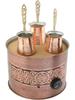 Elektrische Kupfer-Sand-Kaffeemaschine 27x20 cm – Türkischer Kaffeekocher mit wiederverwendbarem Sand, 1000W