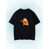 Fun Skiing Hamster Print T-Shirt Cute Meme-Style Short-Sleeve Summer Casual Top Perfect Women Clothing Fashion