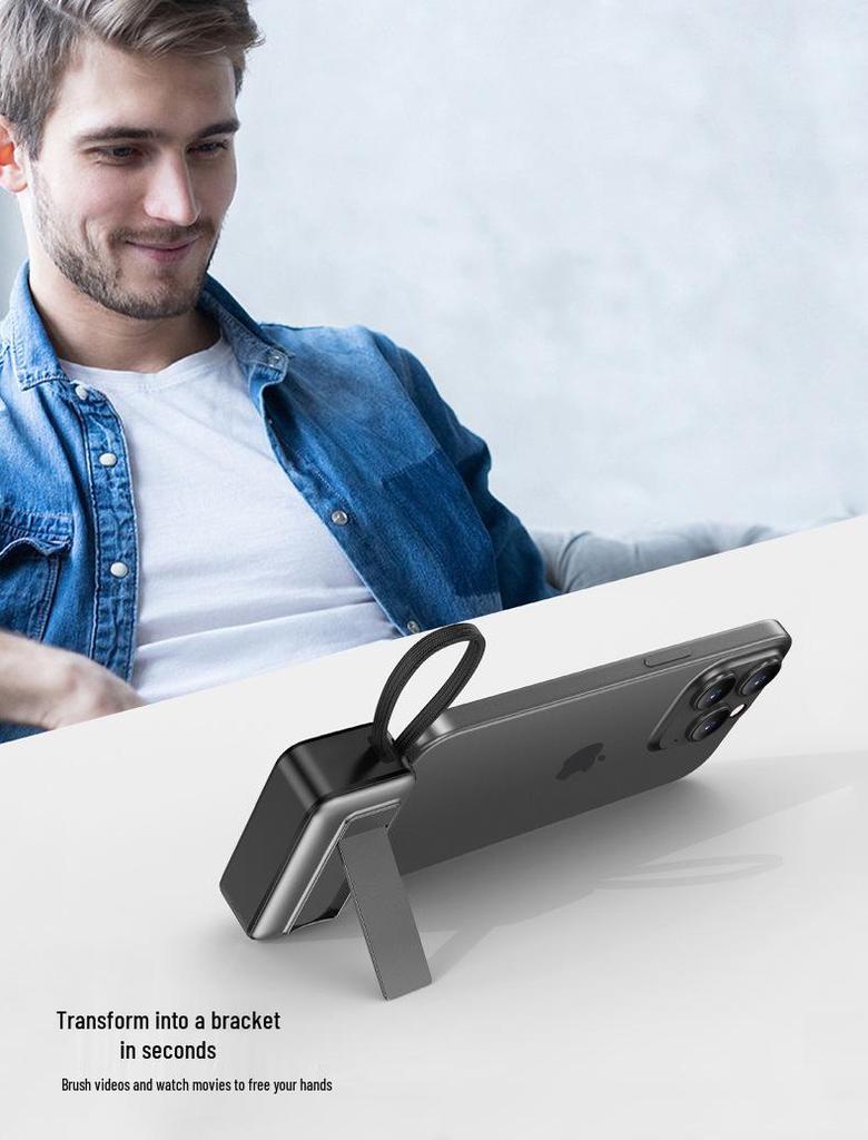 Cross-Border 3-in-1 Magnetic Wireless Charger: 22.5W Power Bank for Watch, Earphones, and Phone.