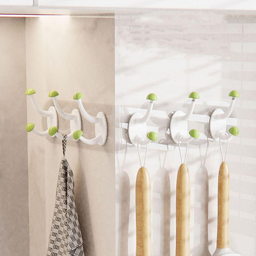 

Пластиковые крючки для одежды, настенные липкие крючки, креативные крючки для грибов, ванная комната