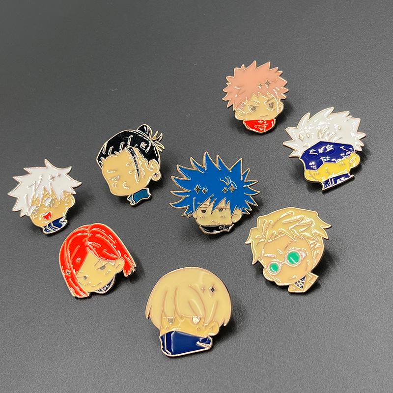 Jujutsu Kaisen Gojo Satoru Brooch - Cute Metal Badge for Backpack Accessory