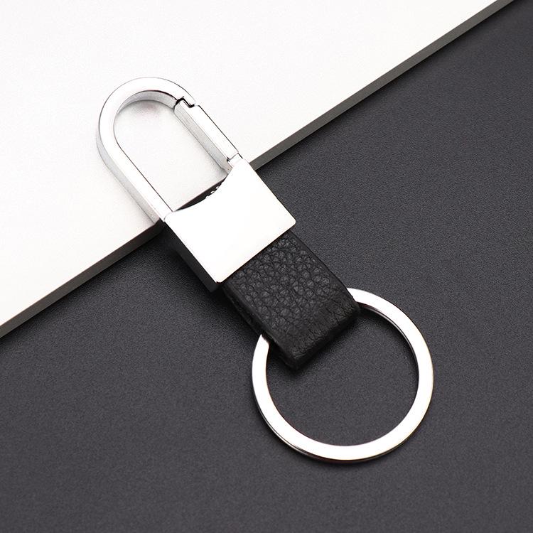 

Leather and Metal Keychain for Men - Creative Keyring Gift for Company Events and Giveaways 61.3*19*7.5 mm, 20g