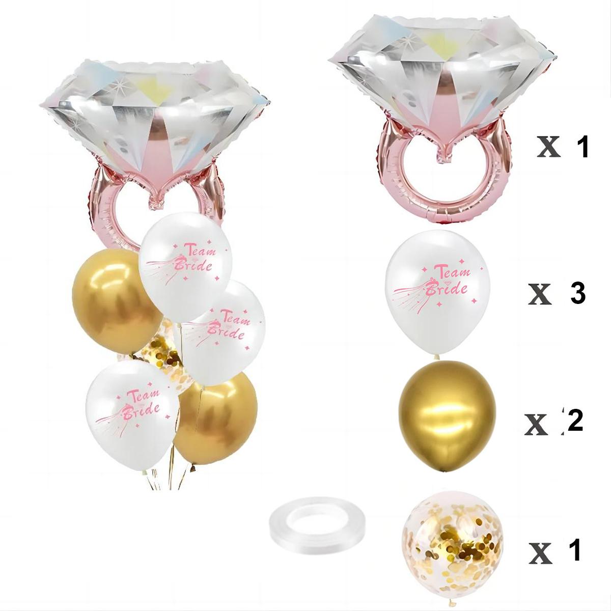 

8шт свадебный букет из воздушных шаров, конфетти, воздушный шар, идеи для свадебного душа, команда невесты, чтобы быть девичником, украшения для помолвки