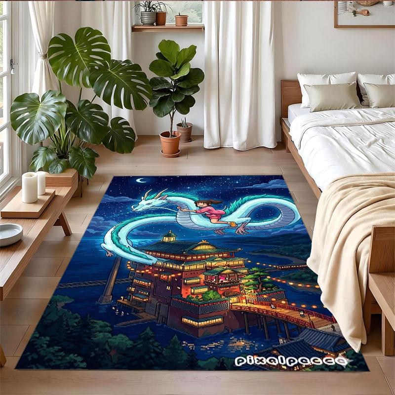 Crystal Velvet Rug Soft Non Slip Indoor Floor Mat Home DecorSpirited Away