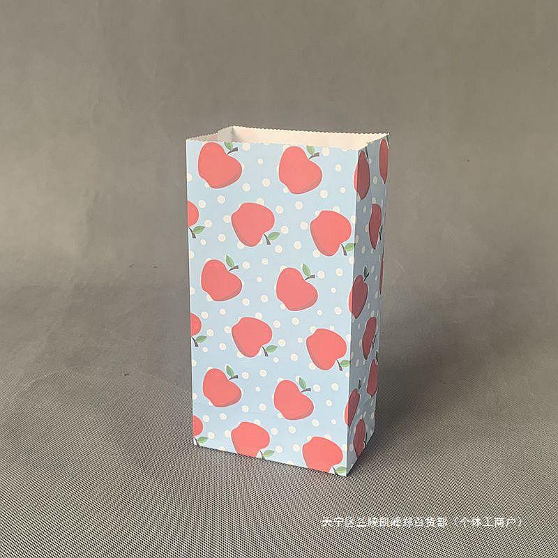 Small Floral Polka Dot Candy & Gift Paper Bag (Handle-Free, Flat Pocket for Cosmetics & Wedding Favors)