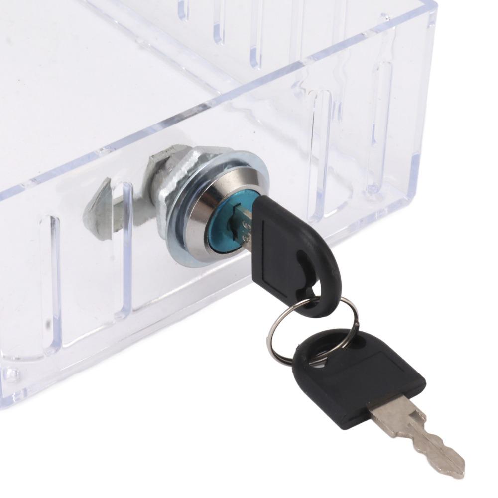 11pcs Large Size Thermostat Lock Box Clear Cover Universal Fit Thermostat Guard With Key Thermostat Protective Cover Home Use