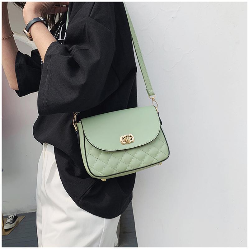 Mujeres simple moda messenger bolso hombro pequeño color sólido Plaid PU  cuero Flap bolsos hembra bolsos totes bolsa comprar a buen precio — entrega  gratuita, reseñas reales con fotos — Joom
