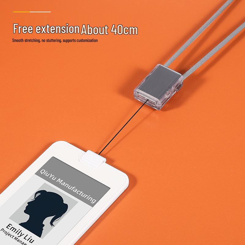 ID Card Holder with Retractable Lanyard for Business, Employee, Student, and Bus Cards